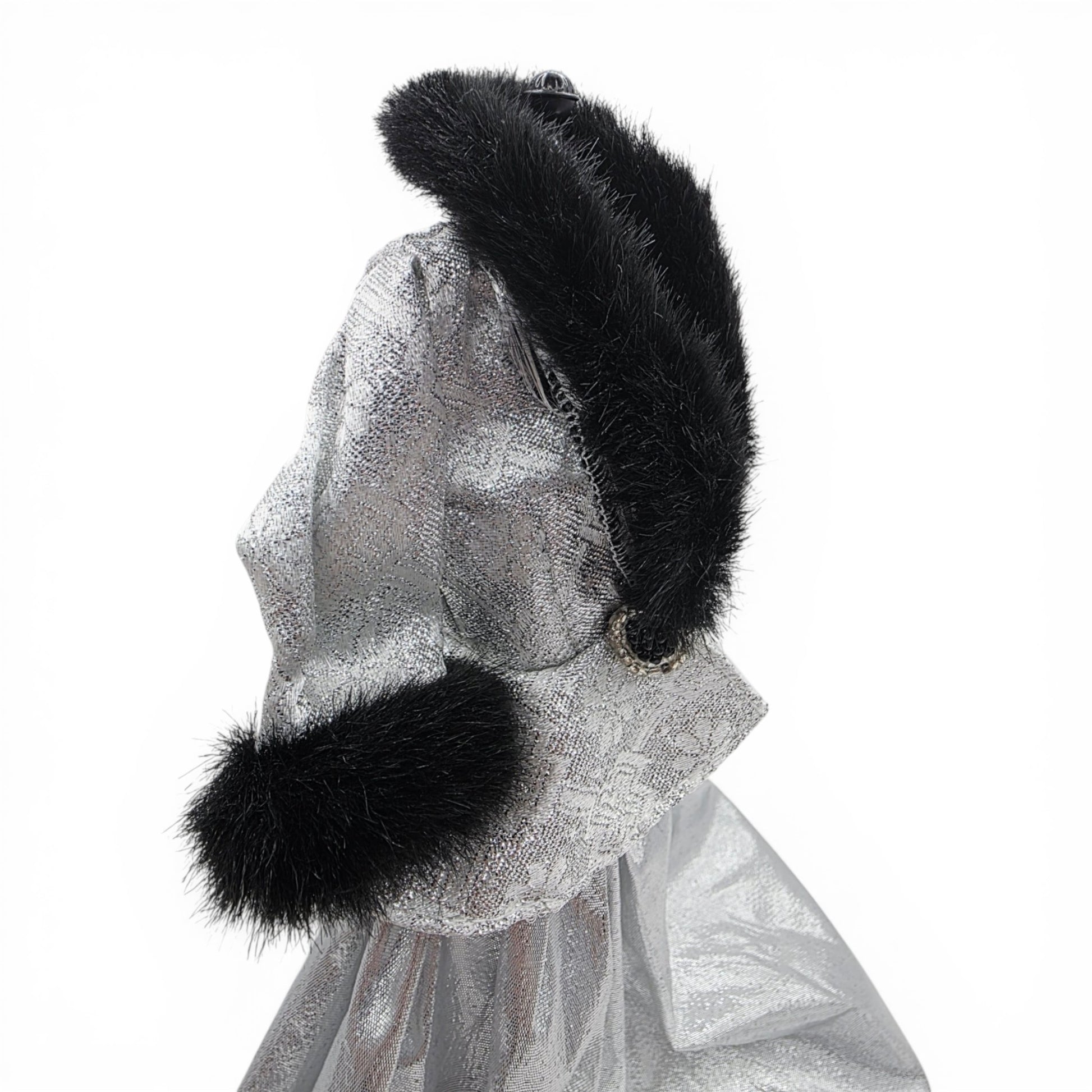 1996 Brass Key Designer Gown Collection Silver Brocade, Fur and Velvet Gown & Jacket doll fashion — Right side