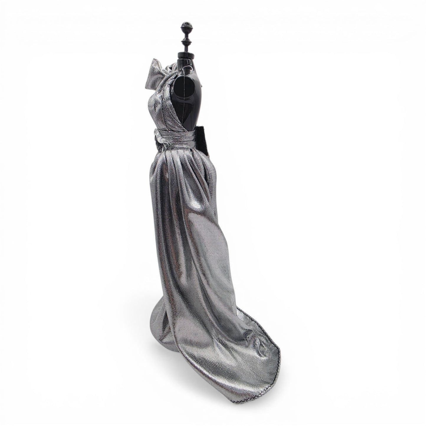 1996 Brass Key Designer Gown Collection Silver Sculptural Gown doll fashion — Right side