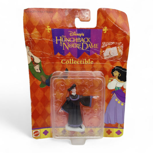 Vintage 1990s mini pvc figure. Hunchback of Notre Dame. Judge Claude Frollo. 2" Figure. Back view.