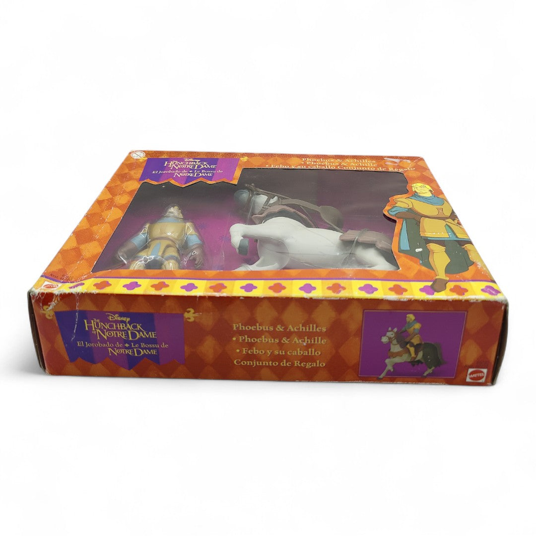 Vintage 1990s action figure playset. Hunchback of Notre Dame. Phoebus & Achilles. Mini Playset. Back view.