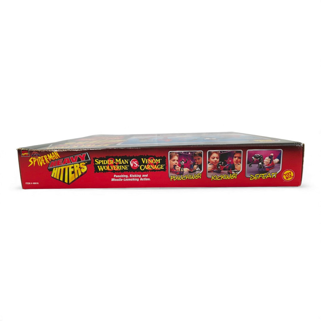 1996 Spider-Man Spider-Man Heavy Hitters Series Spider-Man, Wolverine, Venom & Carnage action figure playset — Bottom view