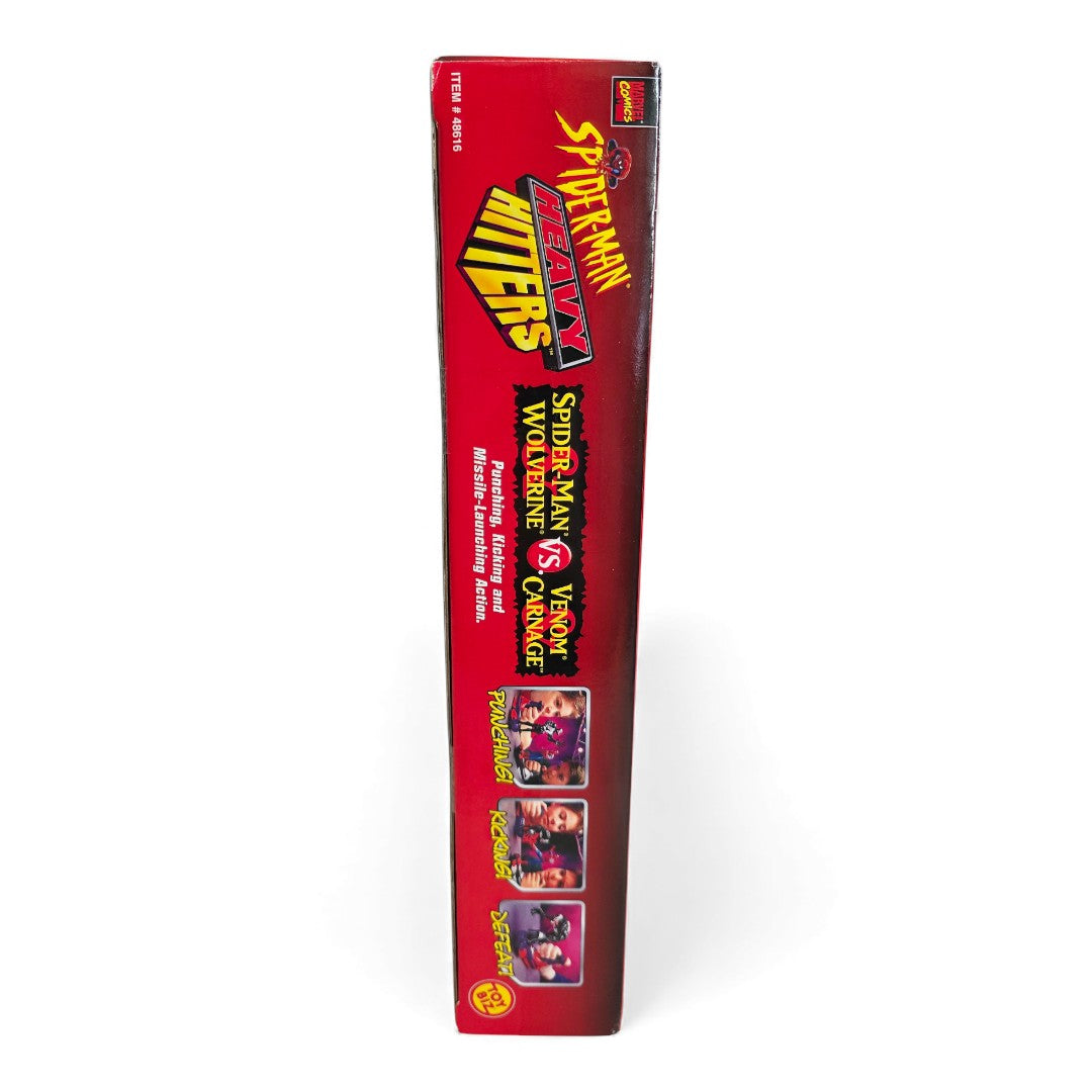 1996 Spider-Man Spider-Man Heavy Hitters Series Spider-Man, Wolverine, Venom & Carnage action figure playset — Left side