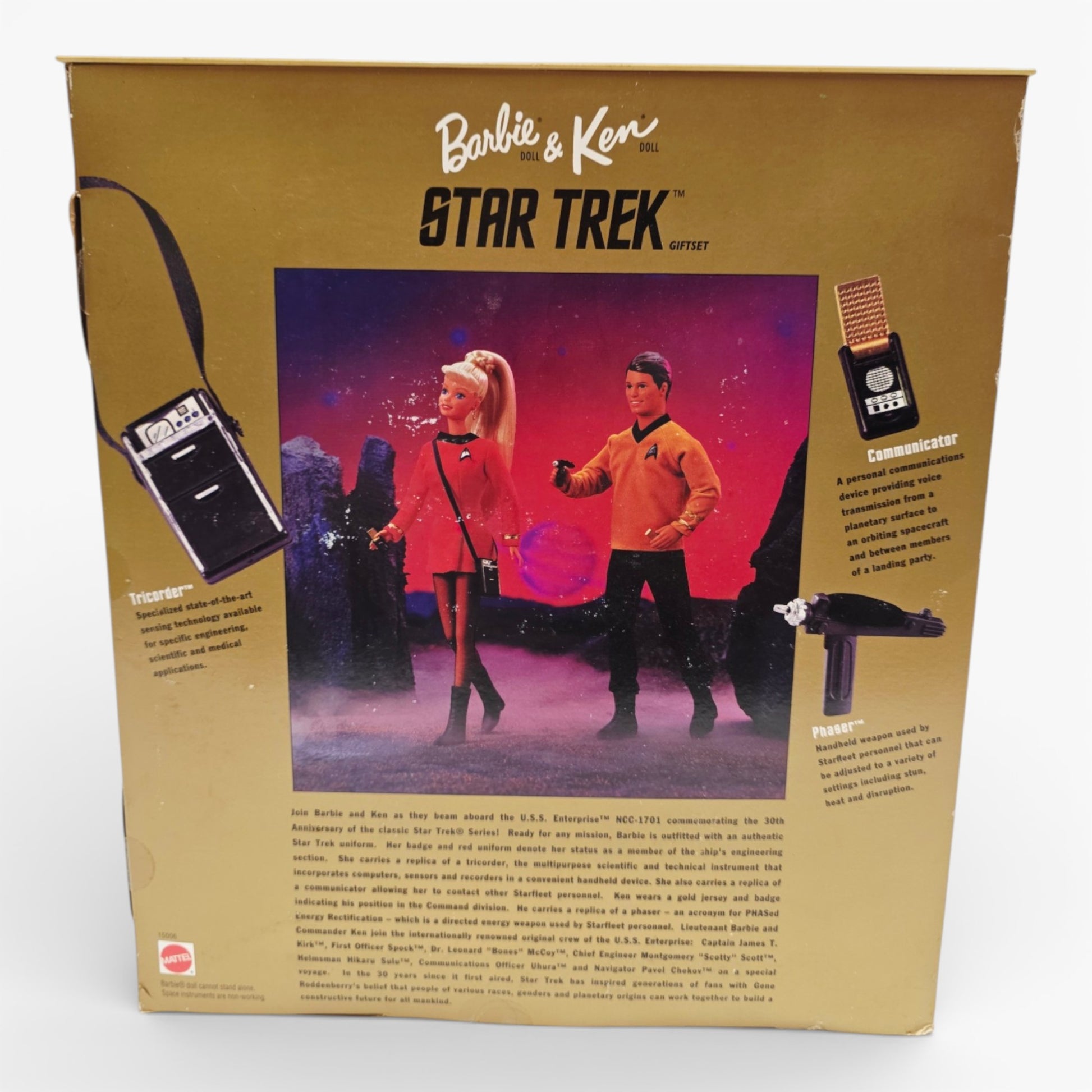 1996 Star Trek Star Trek doll giftset — Back view