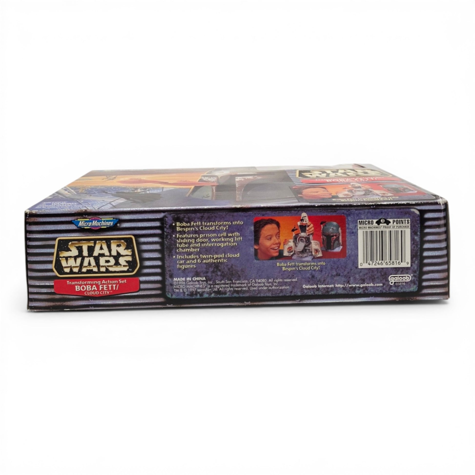1996 Star Wars Micro Machines Boba Fett Cloud City action figure playset — Bottom view