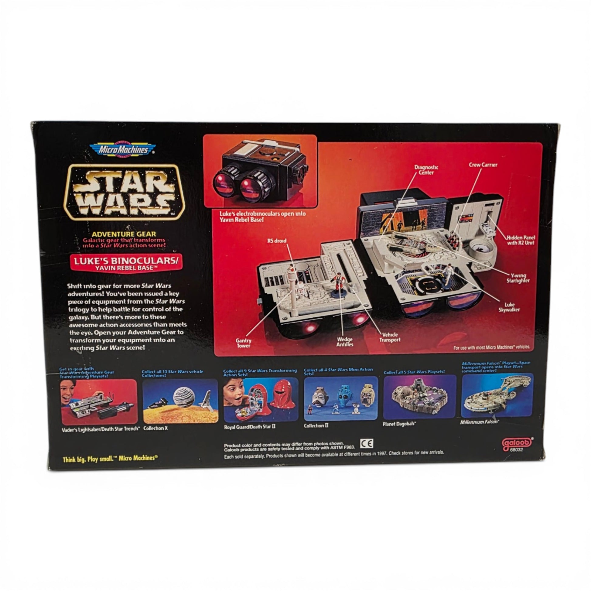 1996 Star Wars Micro Machines Luke's Binoculars action figure playset — Back view