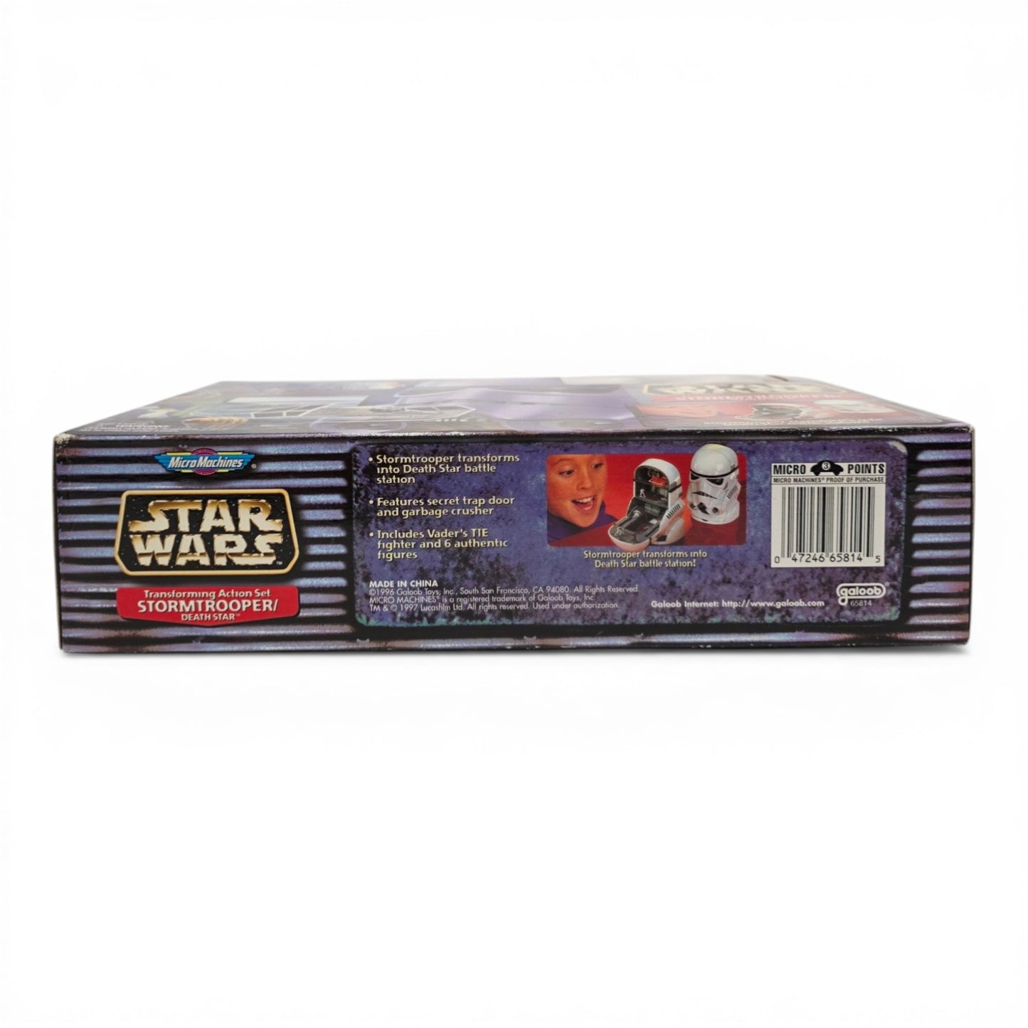 1996 Star Wars Micro Machines Stormtrooper Death Star action figure playset — Bottom view
