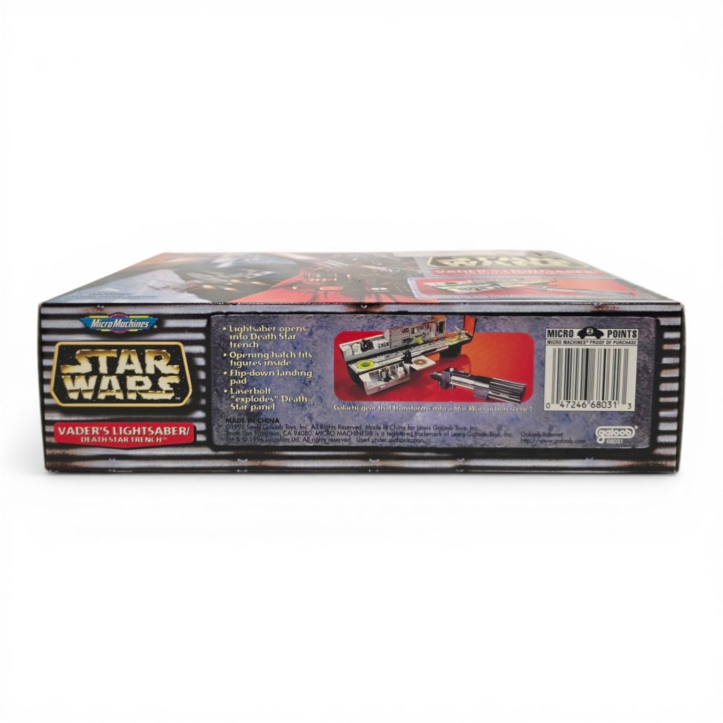 1996 Star Wars Micro Machines Vader's Death Star Trench action figure playset — Bottom view