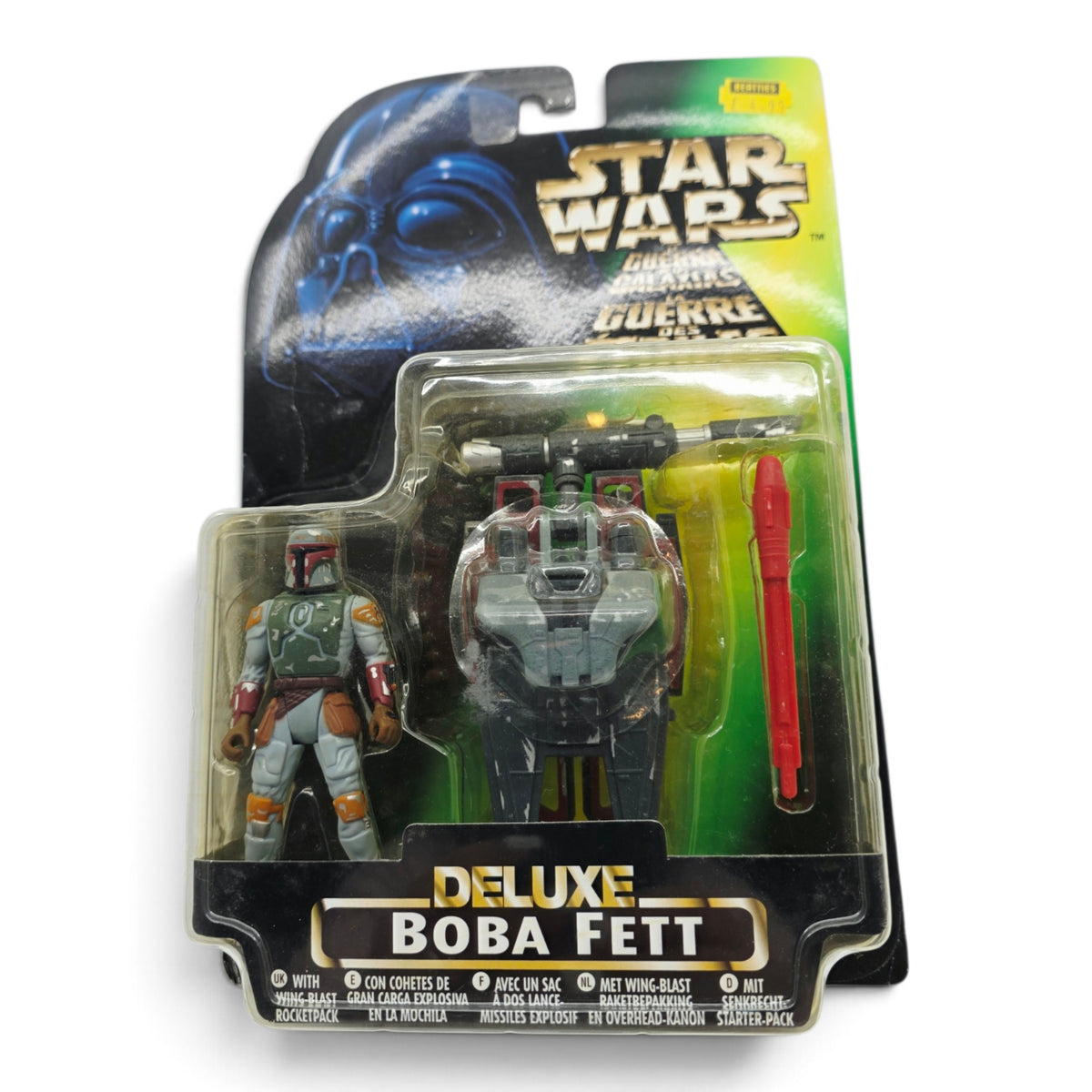 1996 Star Wars Power of the Force II - Deluxe Series Boba Fett (Deluxe, with Wing-Blast Rocketpack) Front view