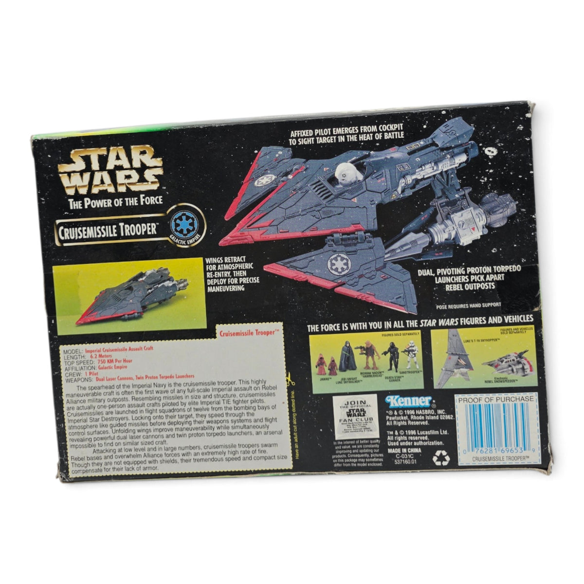 1996 Star Wars Power of the Force II - Expanded Universe Cruisemissile Trooper Vehicle Left view