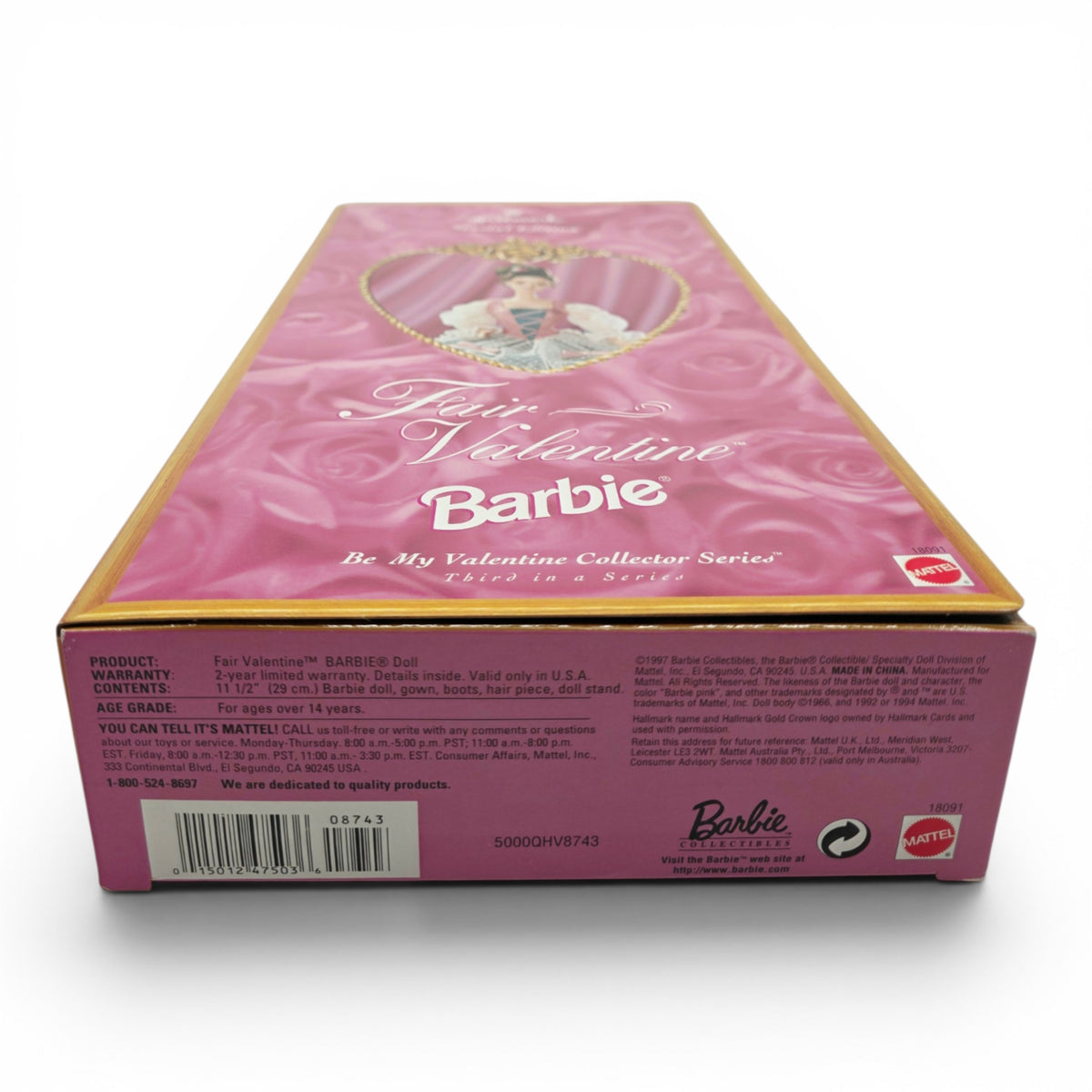 1997 Barbie Be My Valentine Fair Valentine Bottom view