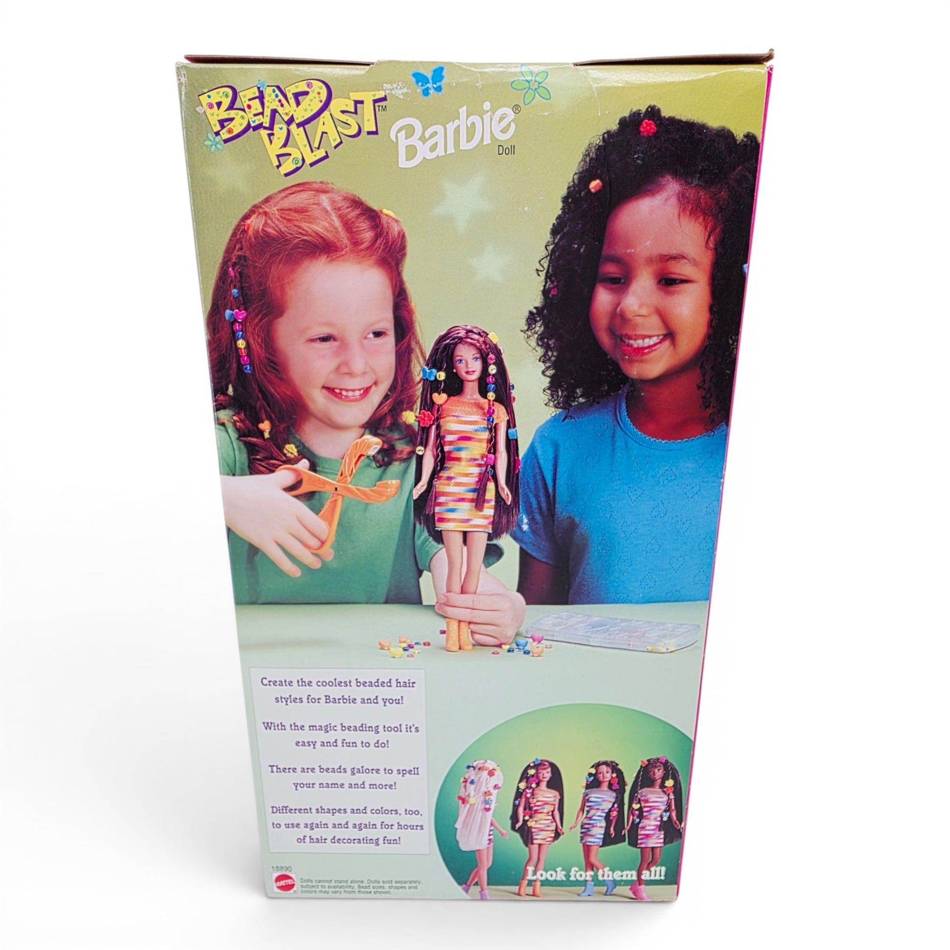 1997 Barbie Bead Blast Auburn Hair doll — Back view
