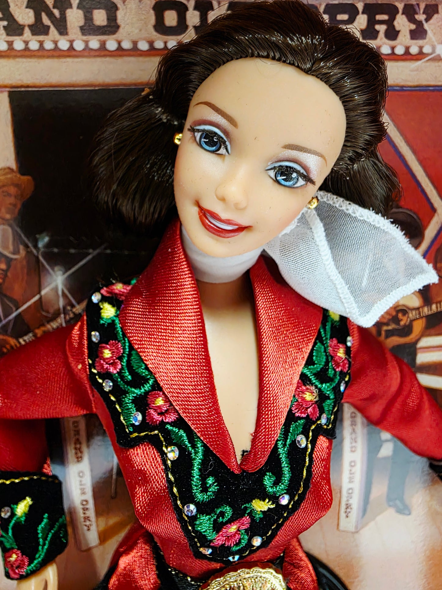 1997 Barbie Grand Ole Opry Collection Country Rose doll — Face close-up
