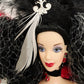 Vintage 1990s doll. Illusion Barbie. Masquerade Gala Collection. Face view.