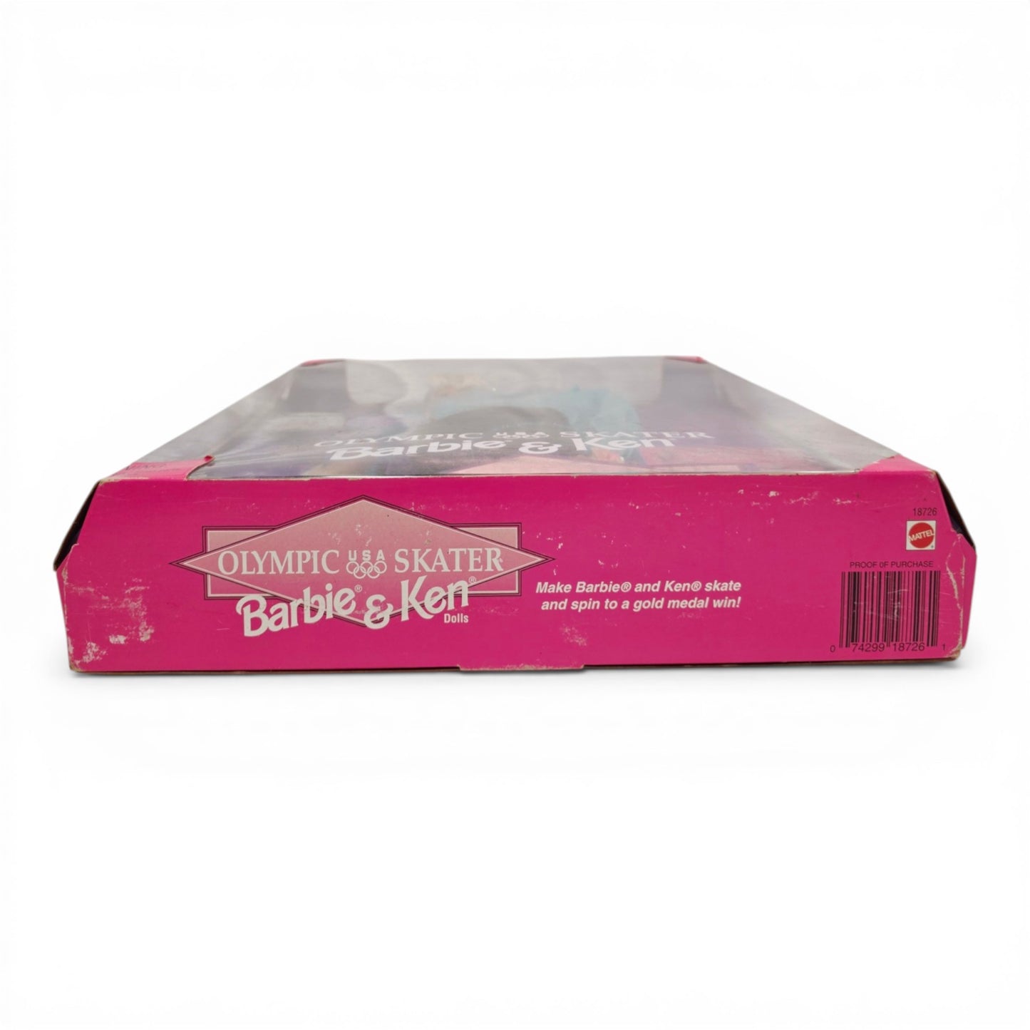 1997 Barbie Olympic USA Skater Barbie & Ken doll giftset — Bottom view
