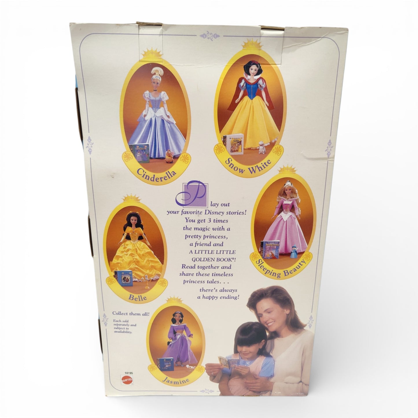 Vintage 1990s doll. Princess Stories Collection. Cinderella. Back view.