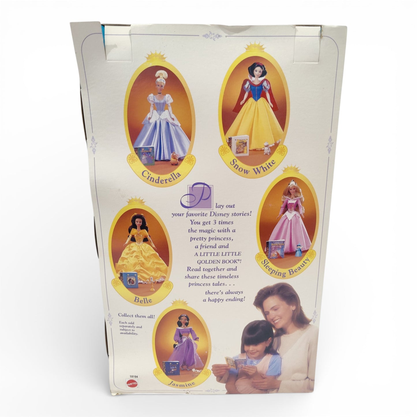 Vintage 1990s doll. Princess Stories Collection. Snow White. Back view.