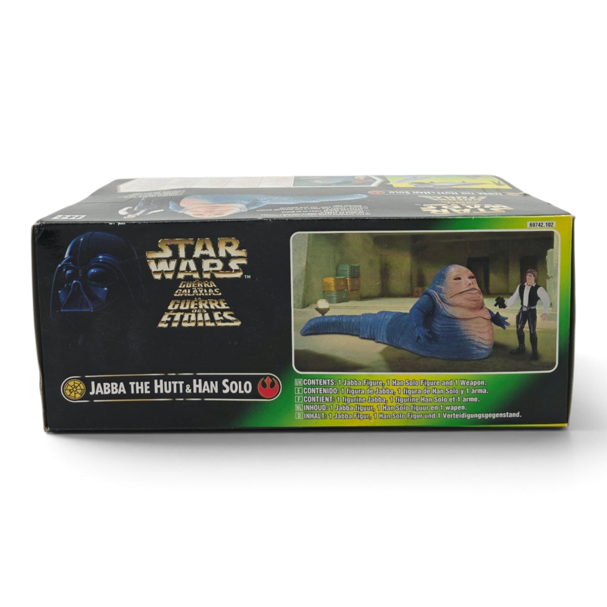 1997 Star Wars Power of the Force II - Creatures and Sets Jabba the Hutt and Han Solo Top view