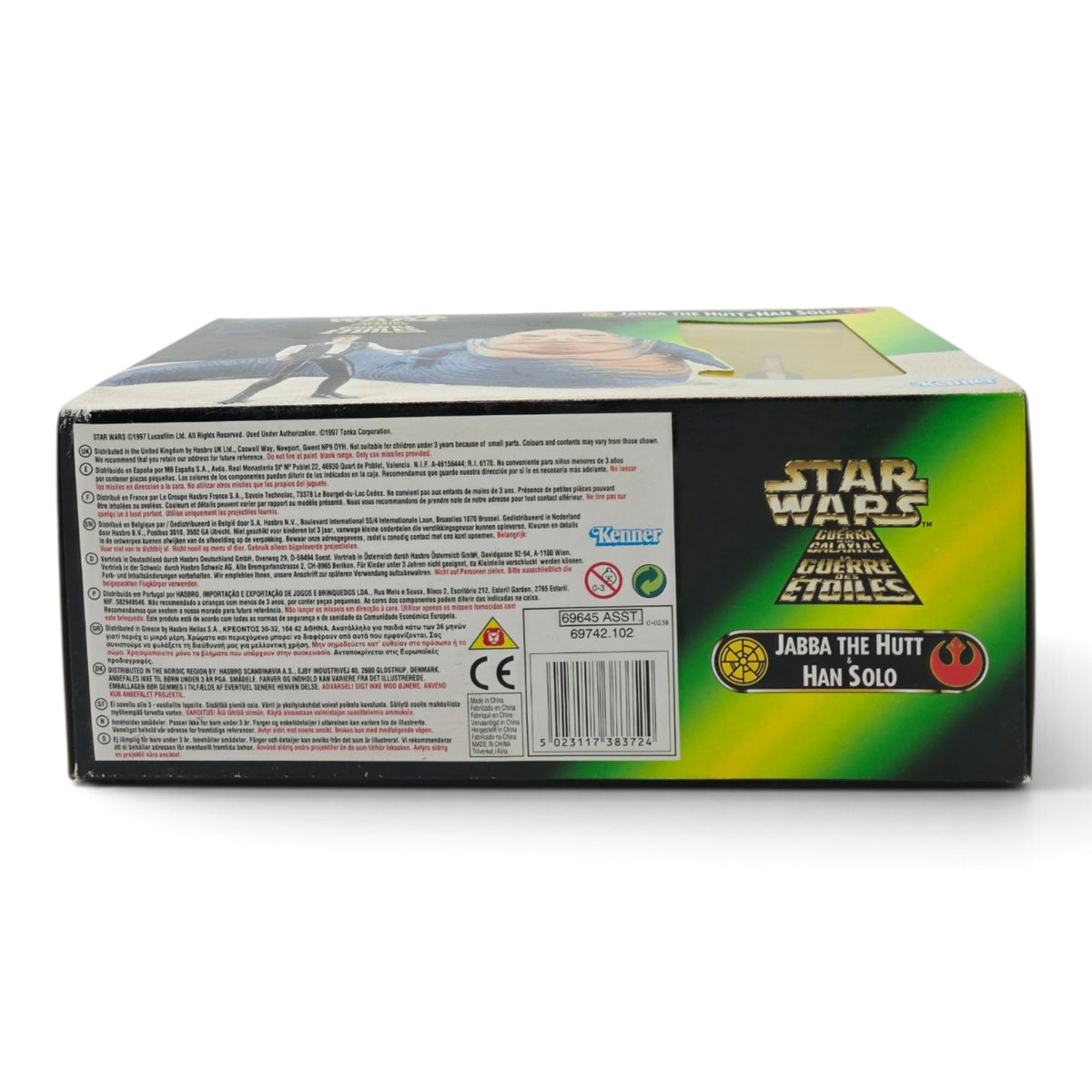 1997 Star Wars Power of the Force II - Creatures and Sets Jabba the Hutt and Han Solo Bottom view
