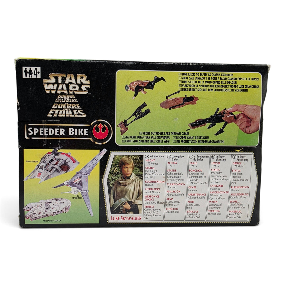 1997 Star Wars The Power of the Force II Luke Skywalker Back view