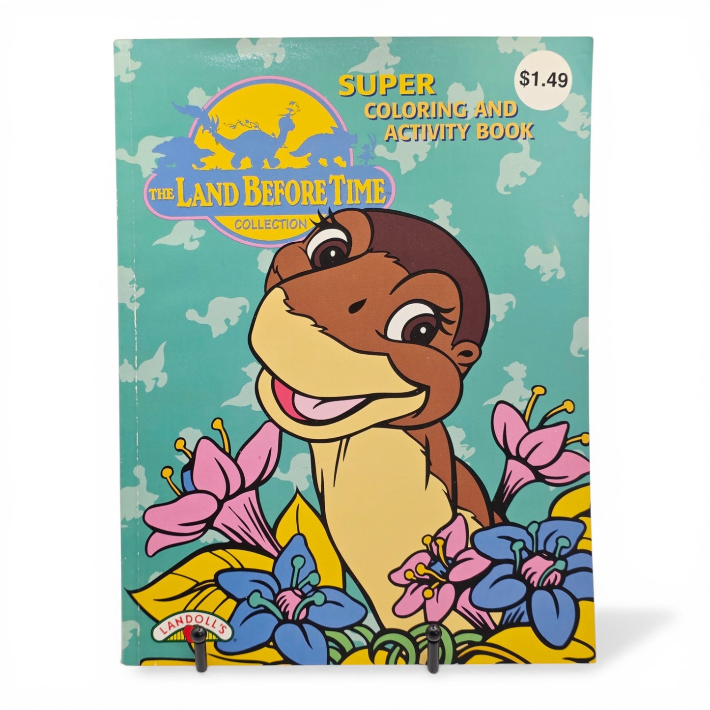 1997 The Land Before Time Super Coloring & Activity Book Littlefoot activity book — Front view