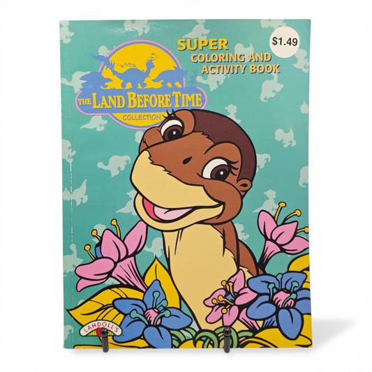 1997 The Land Before Time Super Coloring & Activity Book Littlefoot activity book — Front view