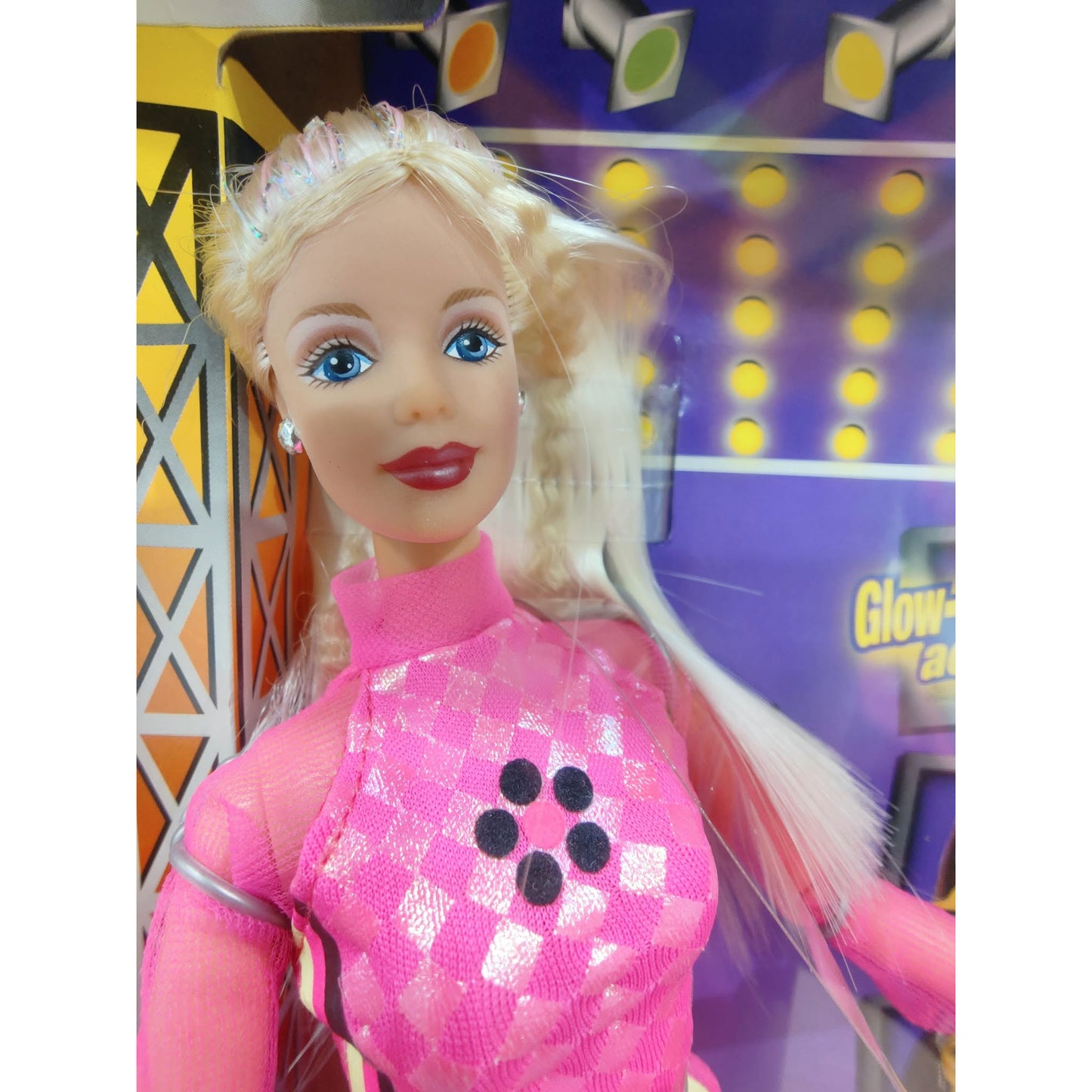 1998 Barbie Beyond Pink Blonde doll — Face close-up