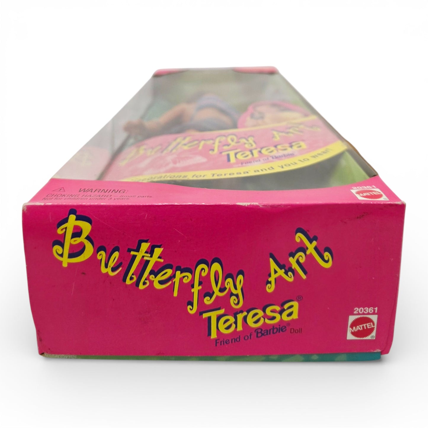 Vintage 1990s doll. Butterfly Art. Teresa. Bottom view.