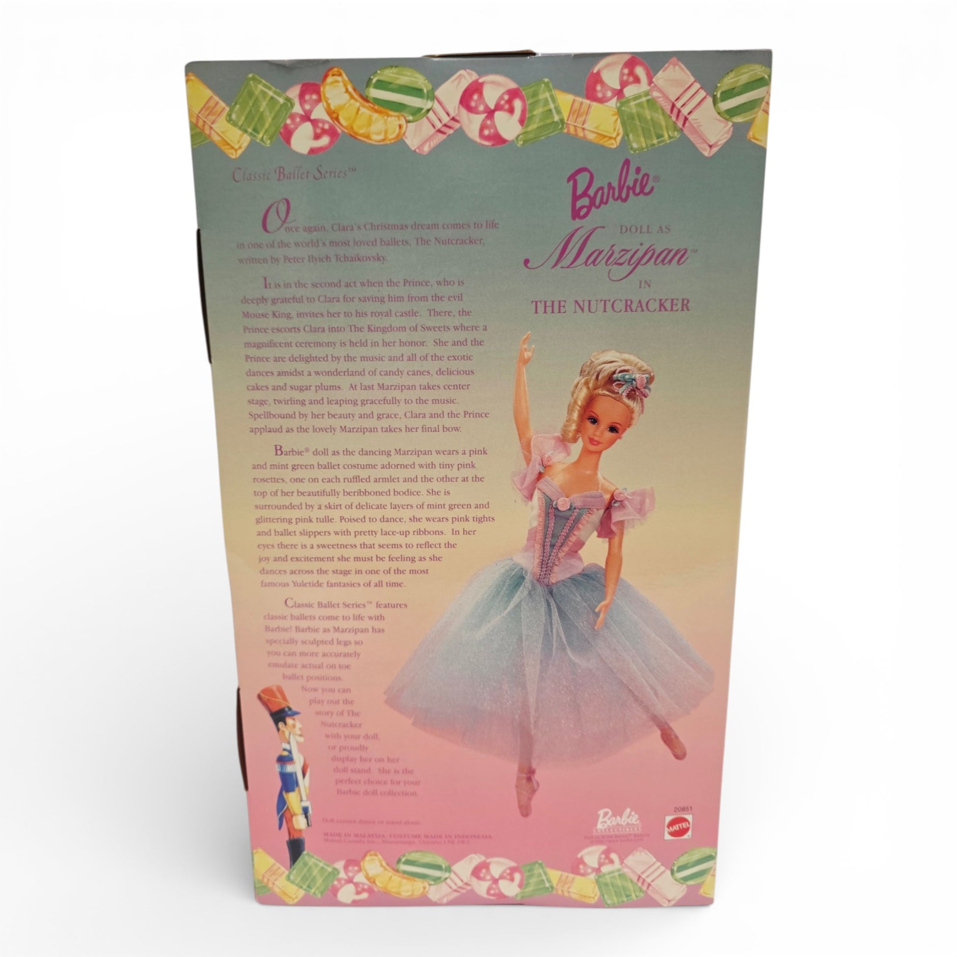 1998 Barbie Classic Ballet Series Marzipan doll — Back view