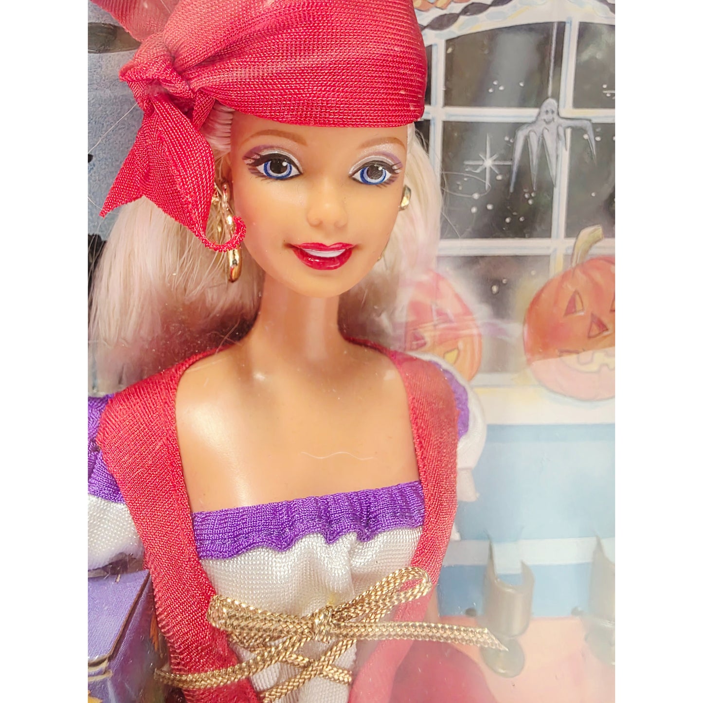 1998 Barbie Halloween Party Barbie & Ken doll giftset — Face close-up