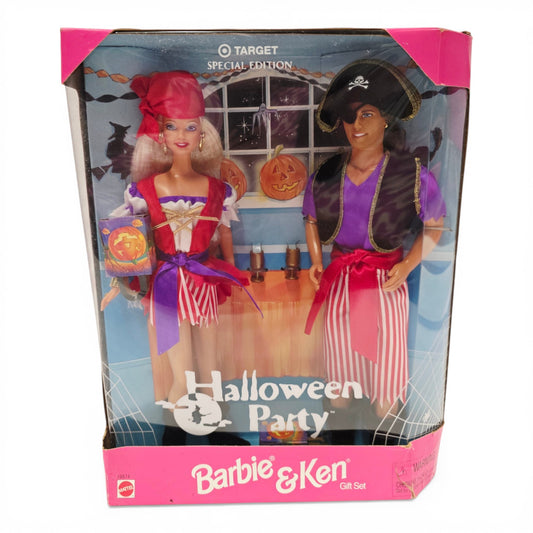 1998 Barbie Halloween Party Barbie & Ken doll giftset — Front view