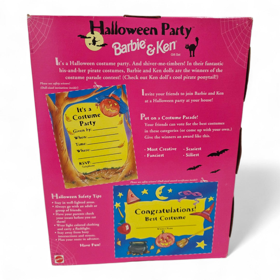 1998 Barbie Halloween Party doll giftset — Back view