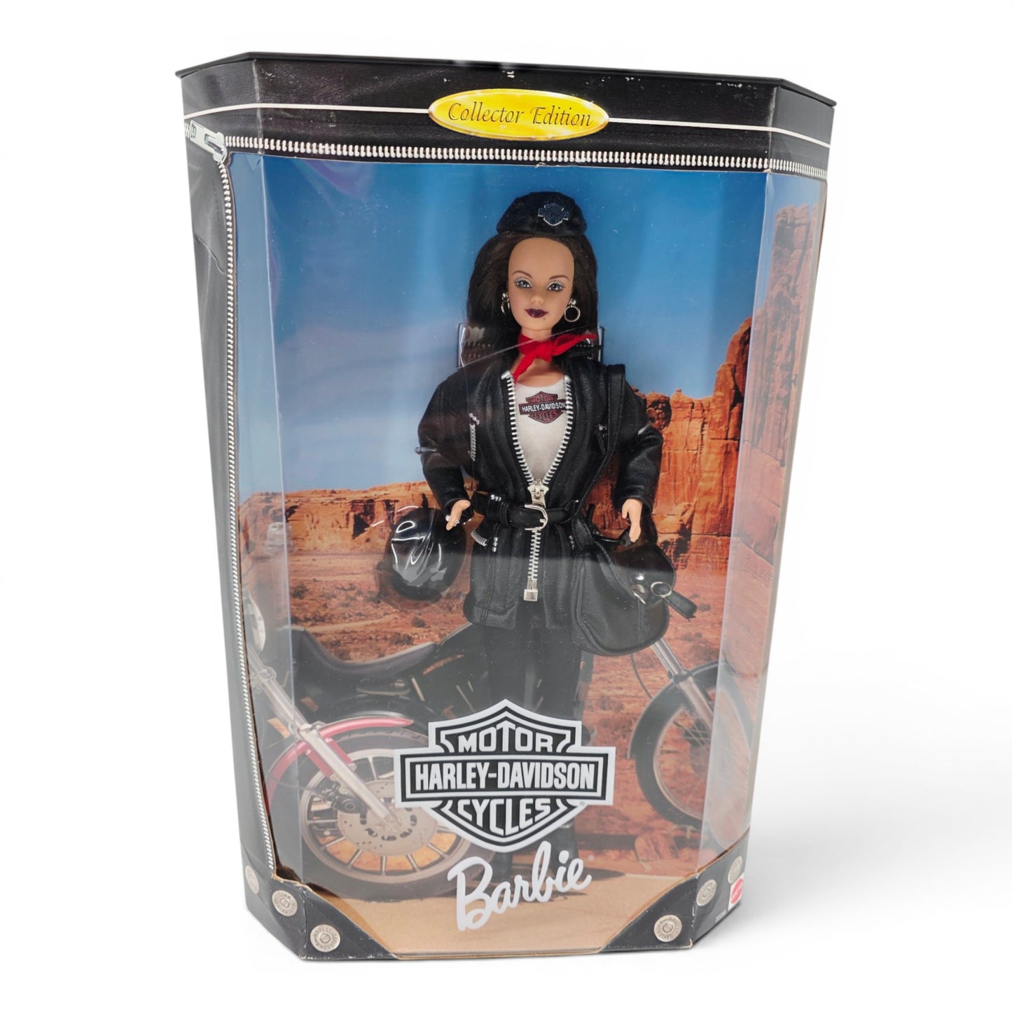 1998 Barbie Harley-Davidson Collector Edition Series Brunette #2 doll — Front view