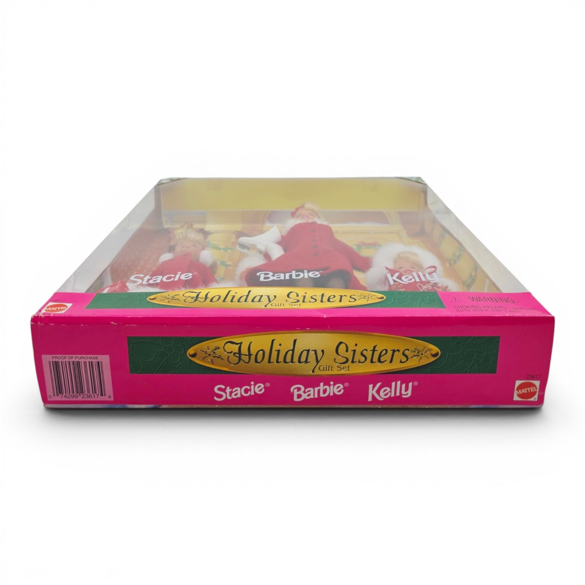 1998 Barbie Holiday Sisters Barbie, Stacie, Kelly doll giftset — Bottom view