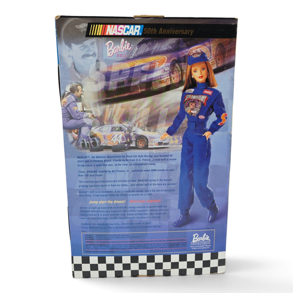 1998 Barbie NASCAR 50th Anniversary Back view