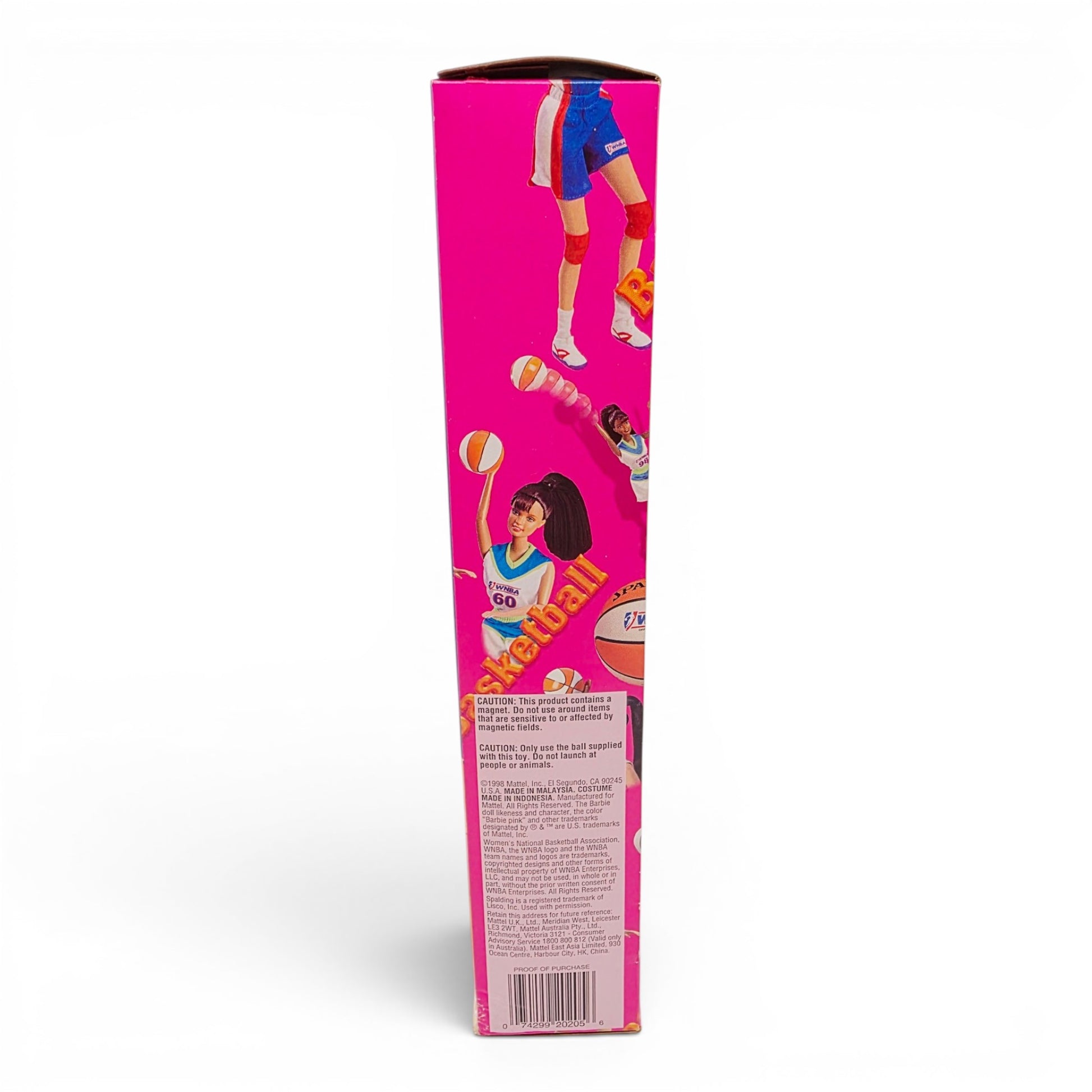 1998 Barbie Women's National Basketball Association WNBA Barbie doll — Left side