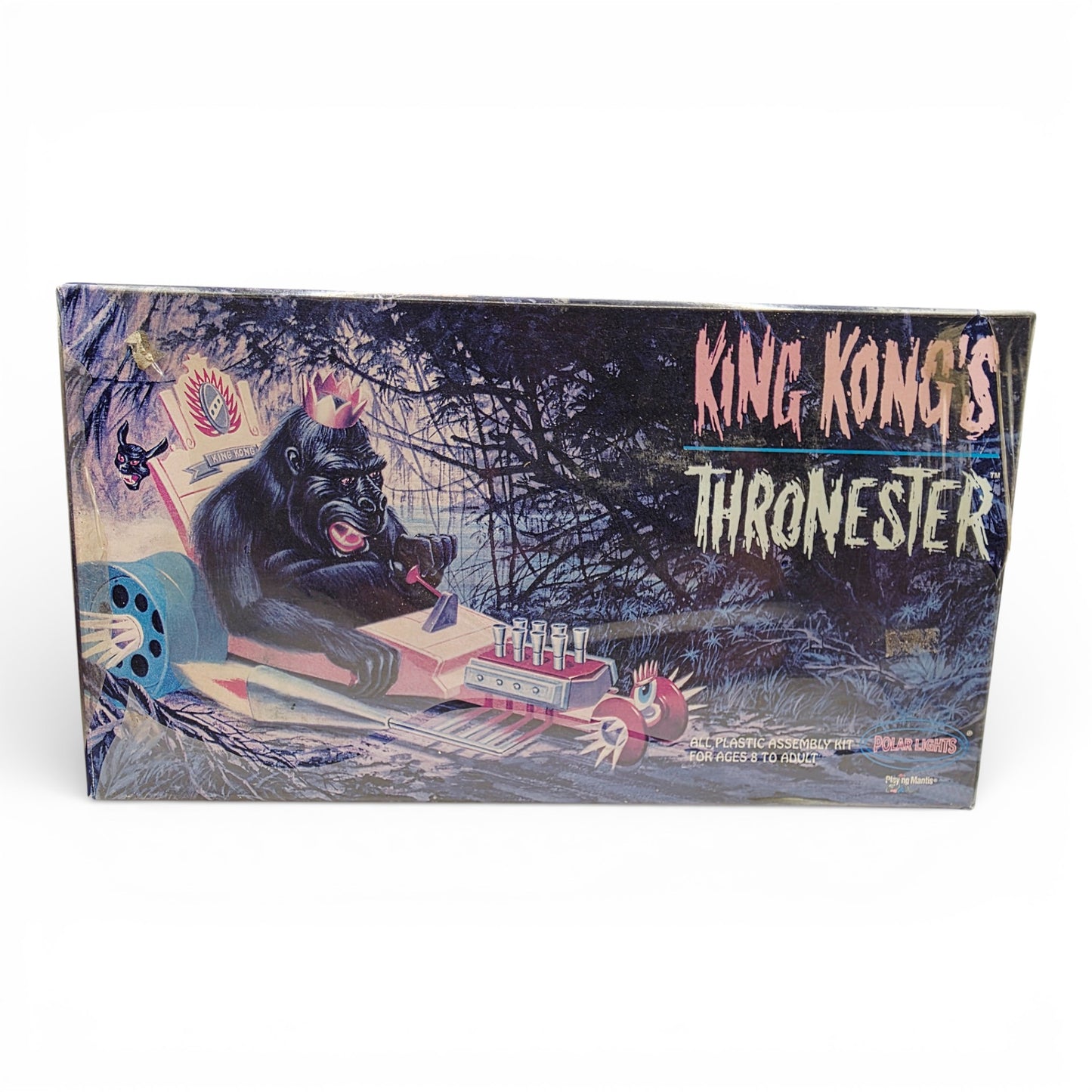 Vintage 1990s action figure playset. King Kong's Thronester. Reproduction Model Kit 1/8th Scale. Front view.