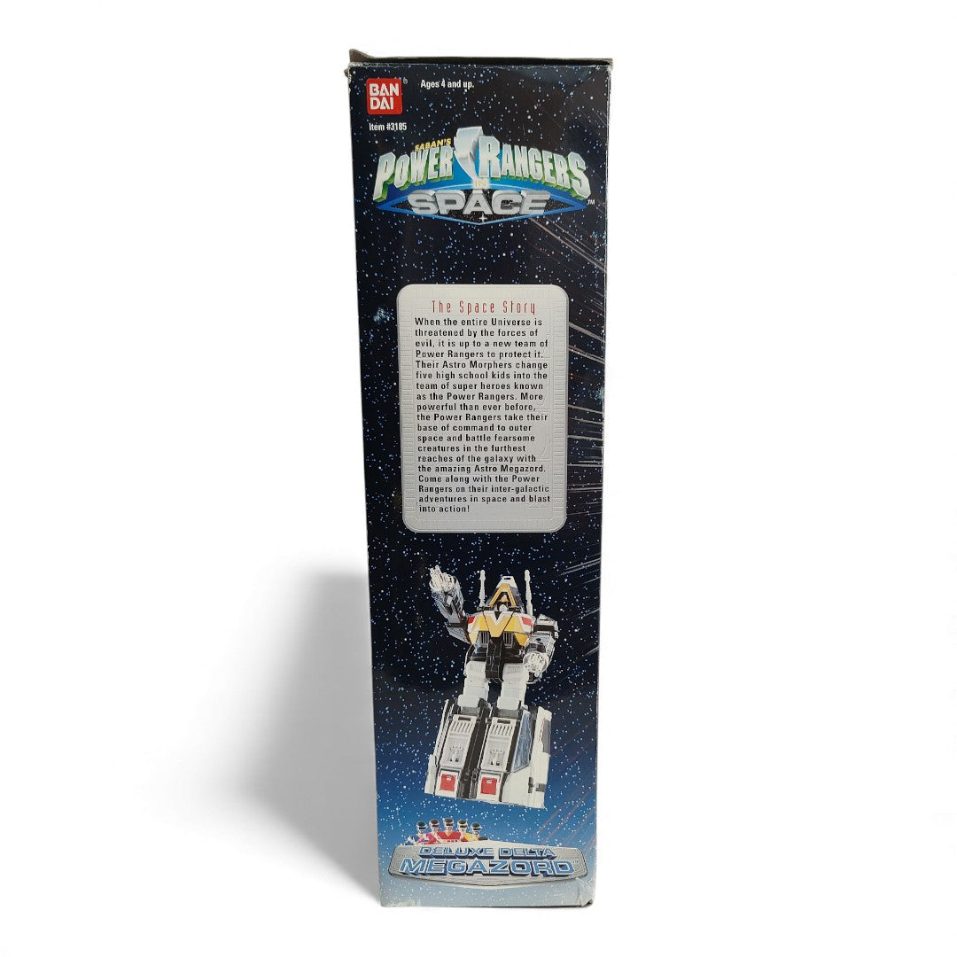 Vintage 1990s action figure playset. In Space. Delta Deluxe Megazord. Rare. Left view.