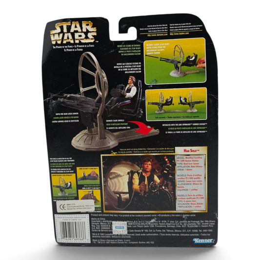 1998 Star Wars Power of the Force II - Gunner Stations Han Solo Millennium Falcon Gunner Station Back view