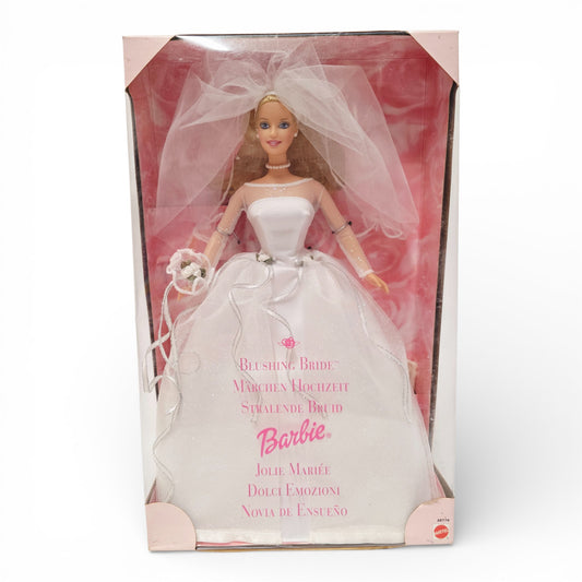 Vintage 1990s doll. Blushing Bride Barbie. Front view.