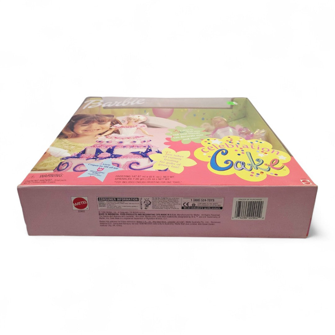 1999 Barbie Celebration Cake doll — Bottom view