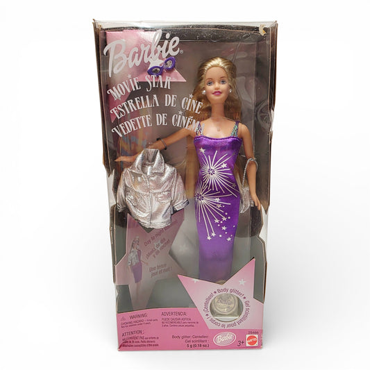Vintage 1990s doll. Movie Star Barbie. Front view.