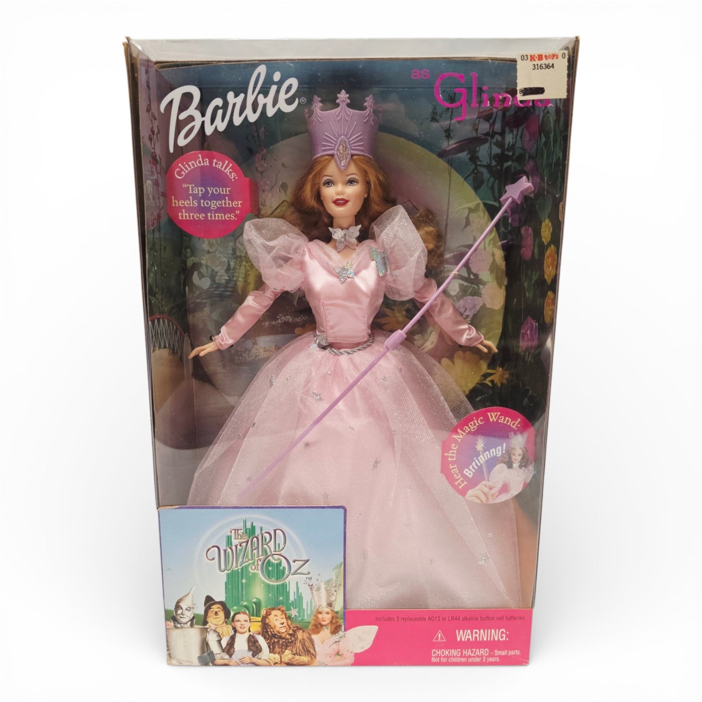 1999 Barbie The Wizard of Oz Glinda doll — Front view