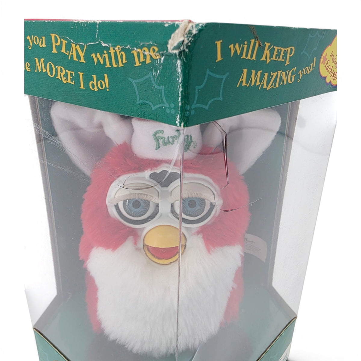 1999 Furby Special Limited Edition Christmas Furby Face view