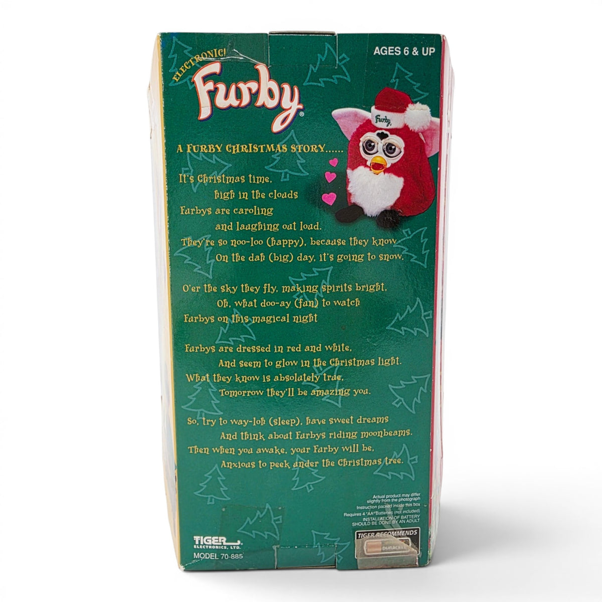 1999 Furby Special Limited Edition Christmas Furby Back view