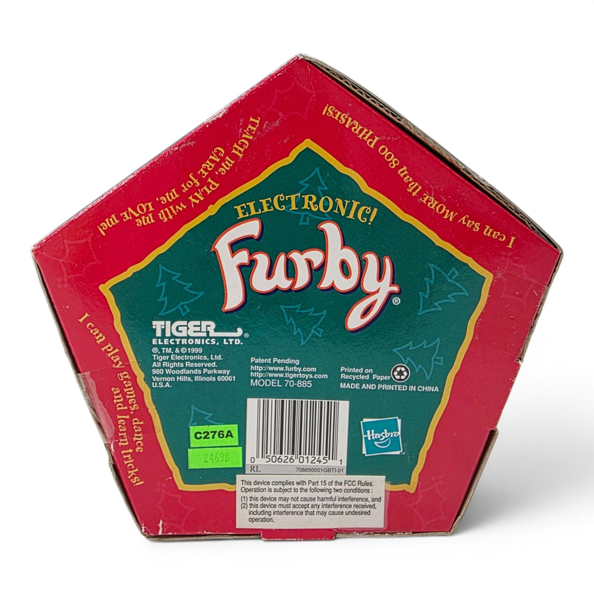 1999 Furby Special Limited Edition Christmas Furby Bottom view
