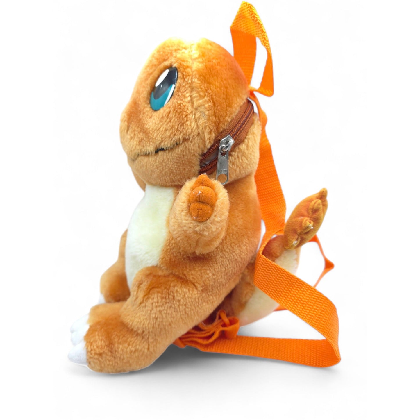 Vintage 1990s plush. Charmander. 30cm Plush Backpack. Back view.