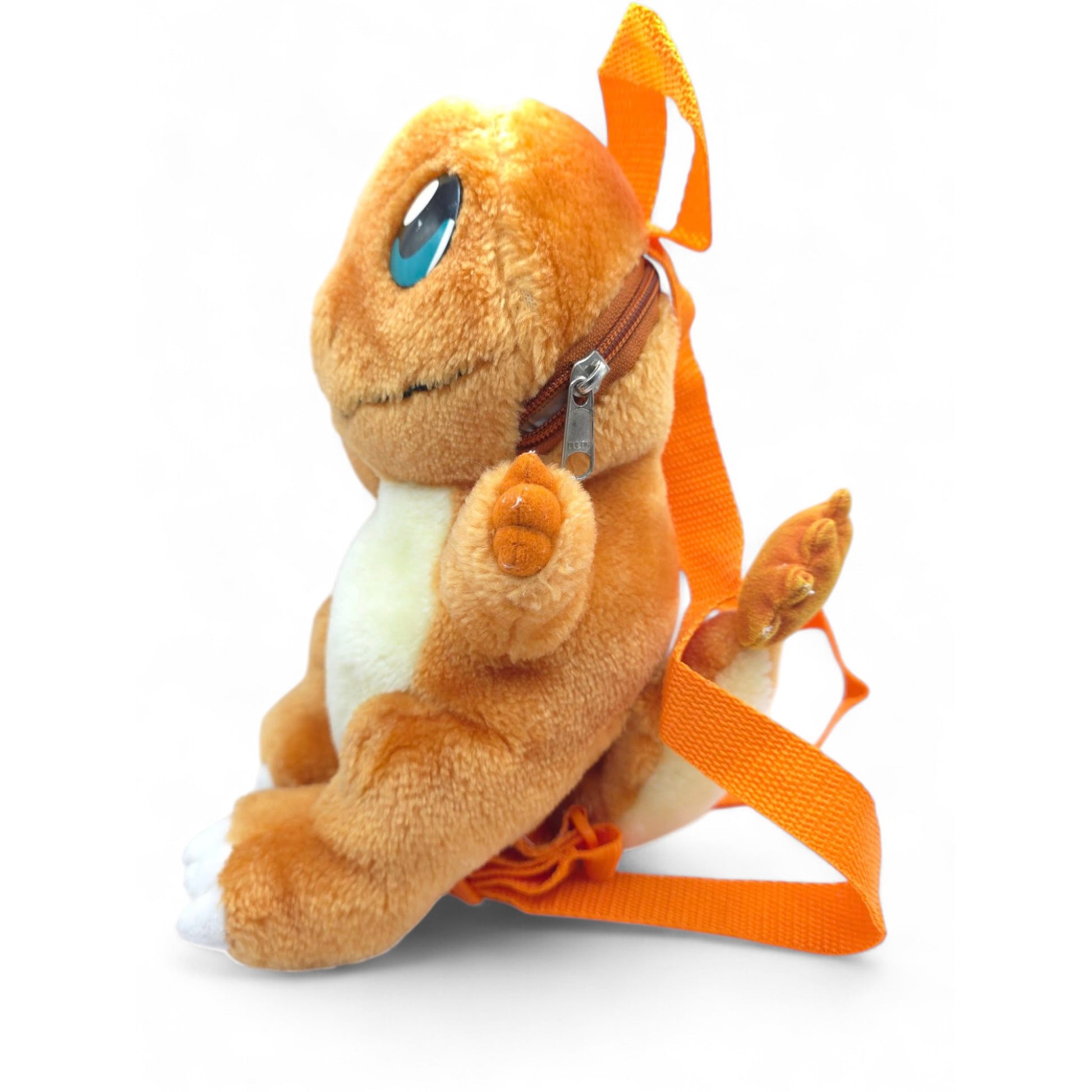 Vintage 1990s plush. Charmander. 30cm Plush Backpack. Back view.