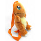 Vintage 1990s plush. Charmander. 30cm Plush Backpack. Back view.