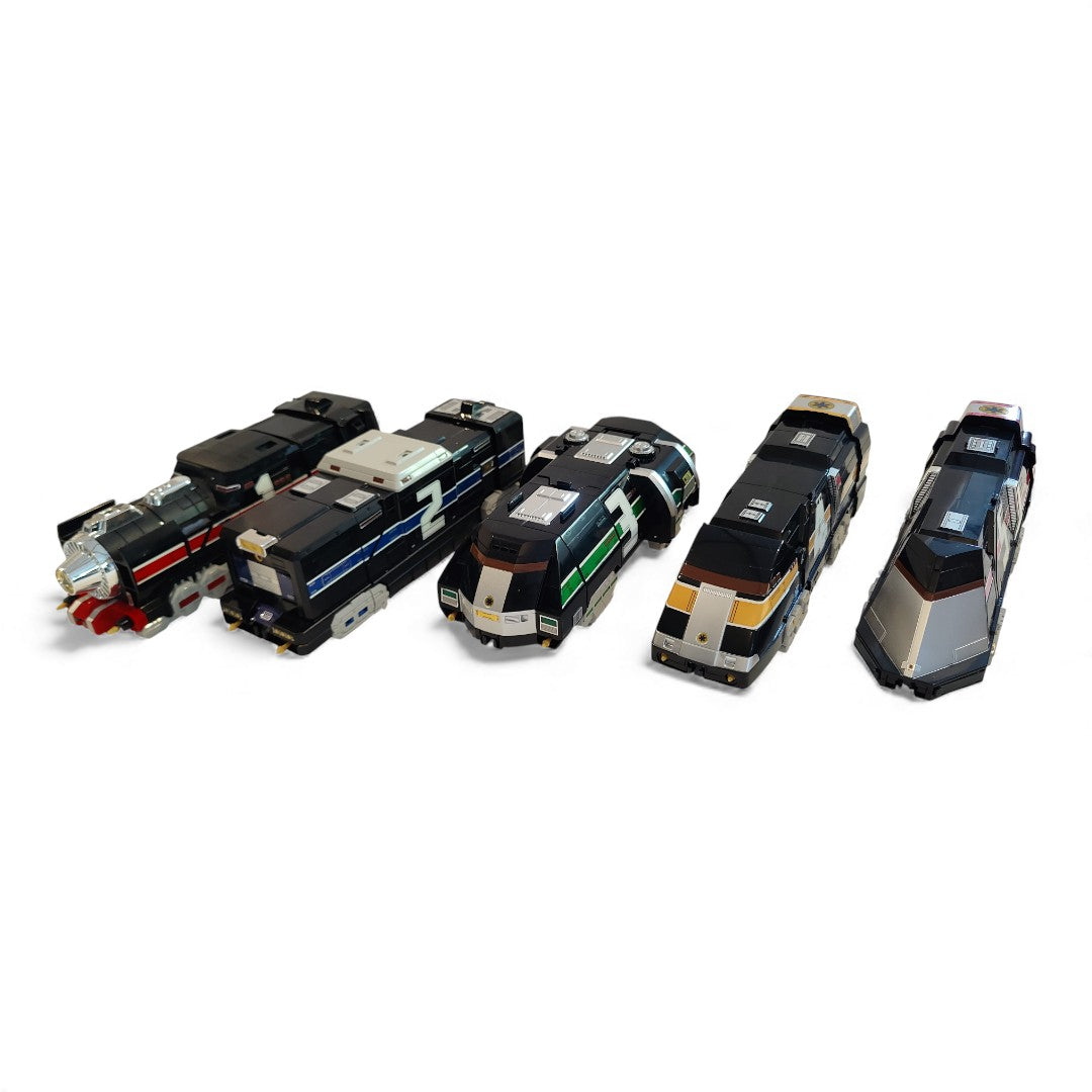 Vintage 1990s action figure playset. Lightspeed Rescue. Deluxe Supertrain Megazord. Rare. Close up 1 view.