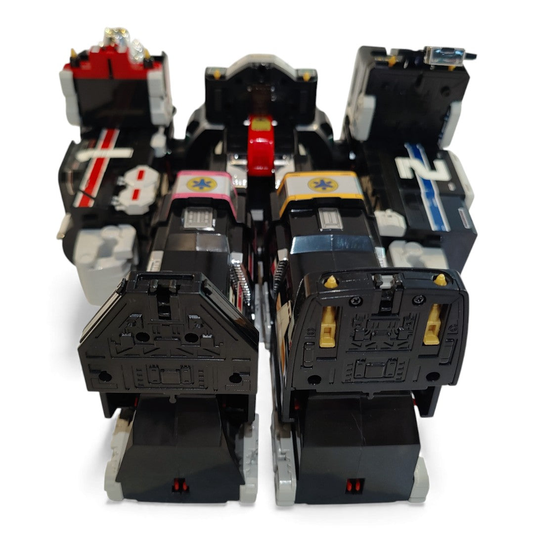 Vintage 1990s action figure playset. Lightspeed Rescue. Deluxe Supertrain Megazord. Rare. Close up 7 view.